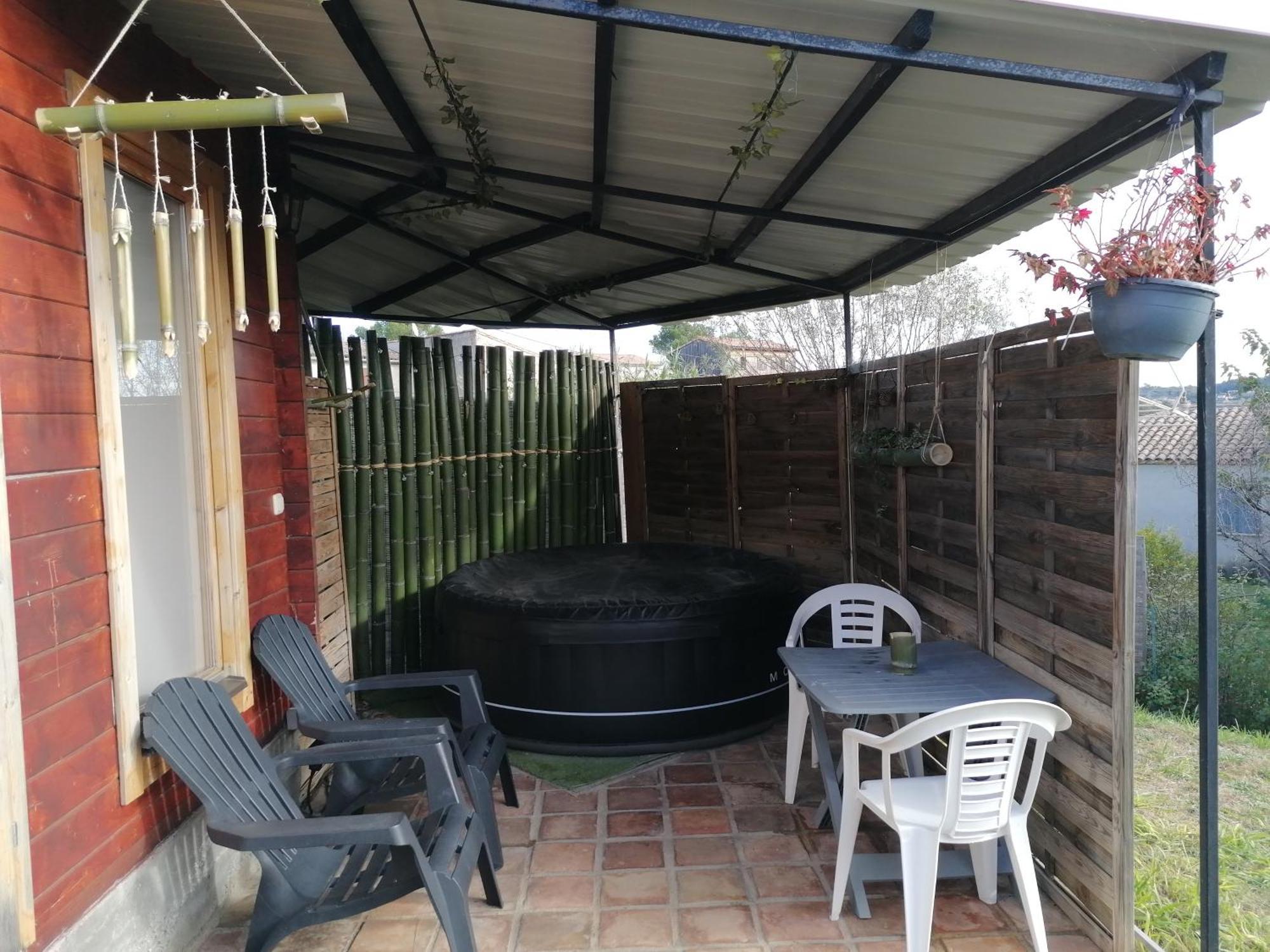 Charmant Chalet Pour 2 Personnes Spa Prive Massillargues-Attuech Buitenkant foto